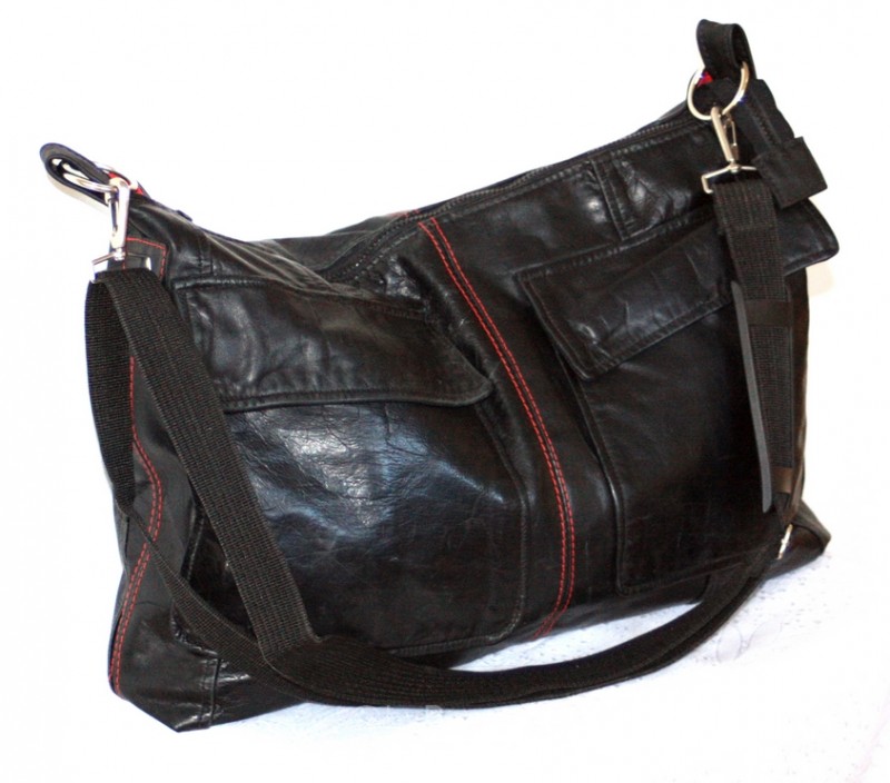 Big Black Thick Leather Bag – sold out – byBessert